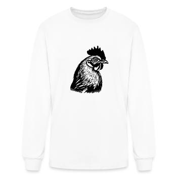 Chicken Hen Rooster Farm Chicks - Men's Long Sleeve T-Shirt - white - Front