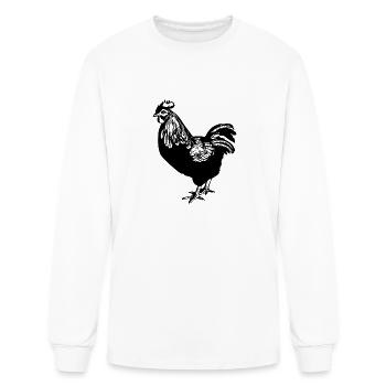 Chicken Hen Rooster Farm Chicks - Men's Long Sleeve T-Shirt - white - Front