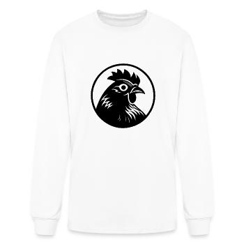 Chicken Hen Rooster Farm Chicks - Men's Long Sleeve T-Shirt - white - Front