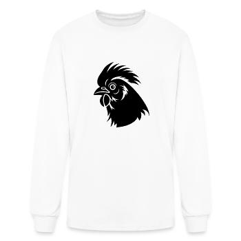 Chicken Hen Rooster Farm Chicks - Men's Long Sleeve T-Shirt - white - Front