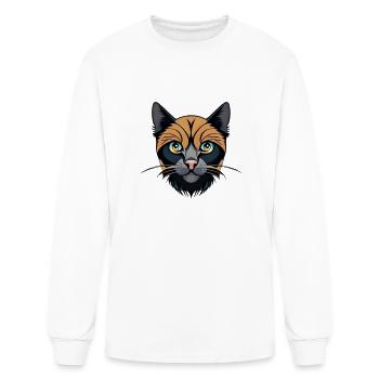Cat Print for Cat Lover - Men's Long Sleeve T-Shirt - white - Front