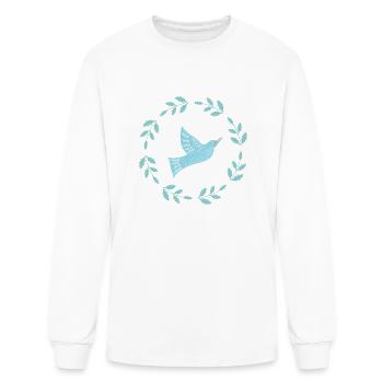 Retro Bird Ornament - Men's Long Sleeve T-Shirt - white - Front