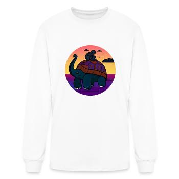 turtle elephant monkey mythical animal mythical - Men's Long Sleeve T-Shirt - white - Front