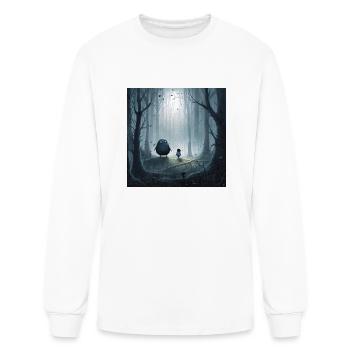 Whispers of Twilight: Enigmatic Forest Encounter - Men's Long Sleeve T-Shirt - white - Front