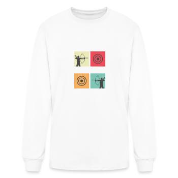Archery - vintage retro - Men's Long Sleeve T-Shirt - white - Front