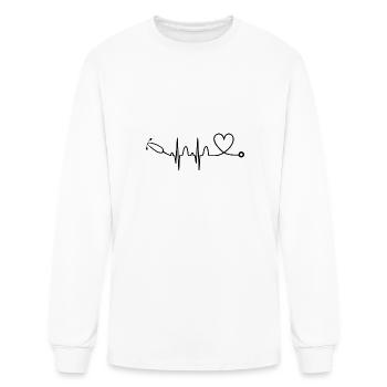 Stethoscope Heartbeat Stethoscope Gift for Doctor - Men's Long Sleeve T-Shirt - white - Front