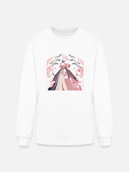 beautiful dress - Men's Long Sleeve T-Shirt - white