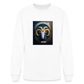 Aries The Zodiac Sign - Men's Long Sleeve T-Shirt - white - Front