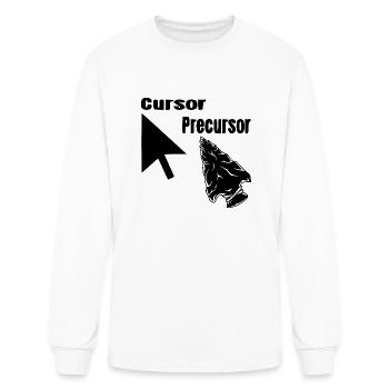 Cursor Precursor ©WhiteTigerLLC.Com LIKE US ON - Men's Long Sleeve T-Shirt - white - Front