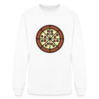 Whole Pie Of Pepperoni Pizza - Men's Long Sleeve T-Shirt - white - Front