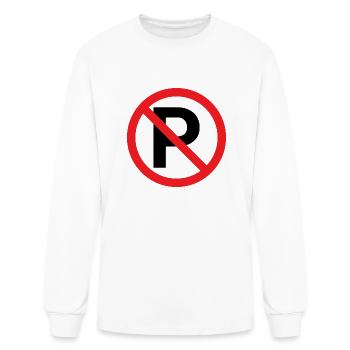 no parking - Men's Long Sleeve T-Shirt - white - Front