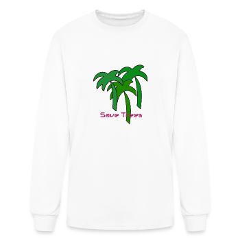 Logopic save tree - Men's Long Sleeve T-Shirt - white - Front