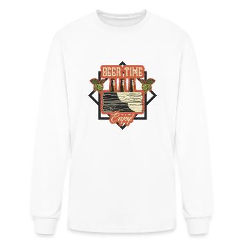 Beer Time Enjoy - Men's Long Sleeve T-Shirt - white - Front
