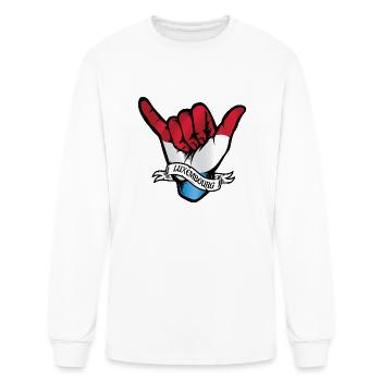 Luxembourg Shaka - Men's Long Sleeve T-Shirt - white - Front