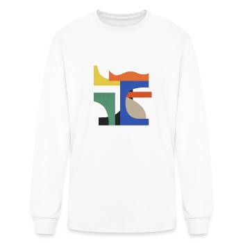 Geometric collage 2 - Men's Long Sleeve T-Shirt - white - Front