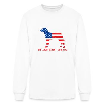 Leash freedom - Men's Long Sleeve T-Shirt - white - Front