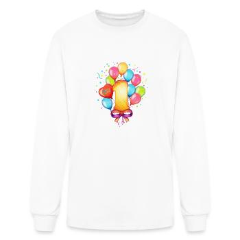 1st birthday - Men's Long Sleeve T-Shirt - white - Front