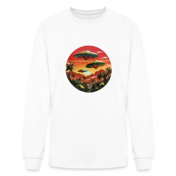 OVNI reggae - T-shirt à manches longues Homme - blanc - Devant