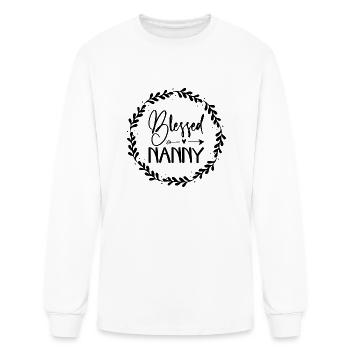 Blessed Nanny Blessed Grandma - Men's Long Sleeve T-Shirt - white - Front