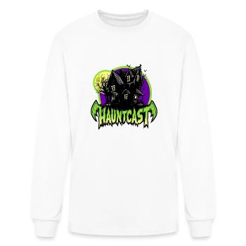 New Hauntcast Haunted House Logo - Men's Long Sleeve T-Shirt - white - Front
