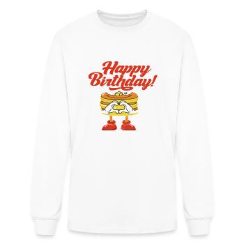 Happy birthday t-shirt - Men's Long Sleeve T-Shirt - white - Front