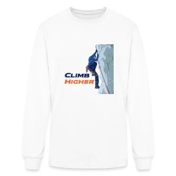 Climb Higher - Men's Long Sleeve T-Shirt - white - Front