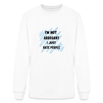 Im not arrogant - Men's Long Sleeve T-Shirt - white - Front
