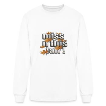 MISS U THIS FALL - Men's Long Sleeve T-Shirt - white - Front
