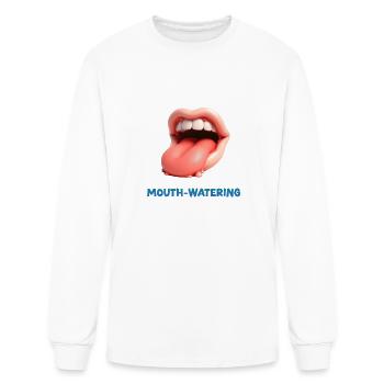 Funny Mouth-Watering Mouth - Men's Long Sleeve T-Shirt - white - Front