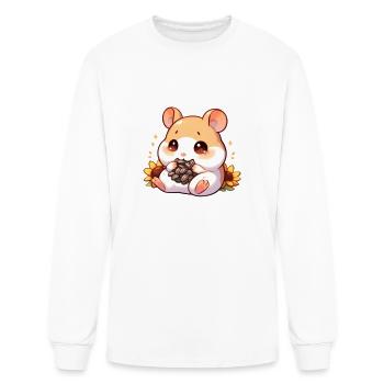 Sunflower Seeds & Hamsters - Men's Long Sleeve T-Shirt - white - Front