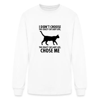 Funny Crazy Cat Lady - Men's Long Sleeve T-Shirt - white - Front