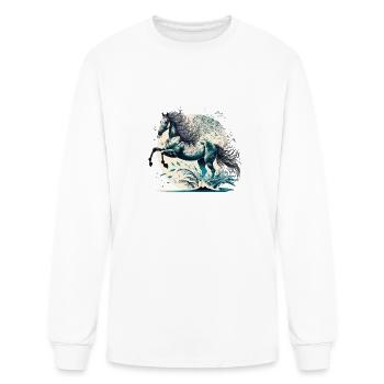 Artistic horse painting - Men's Long Sleeve T-Shirt - white - Front