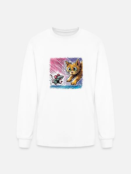Surprised Encounter - Men's Long Sleeve T-Shirt - white