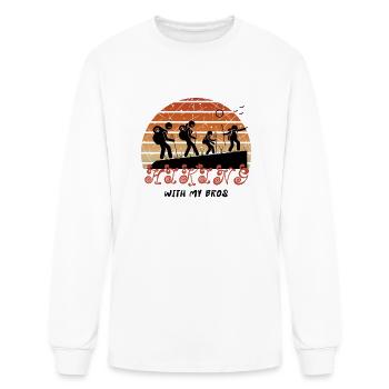 Hiking With My Bros - Men's Long Sleeve T-Shirt - white - Front