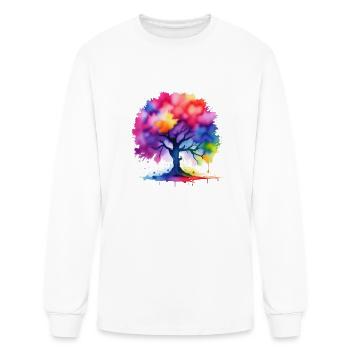 Color Splash: Tree - Men's Long Sleeve T-Shirt - white - Front