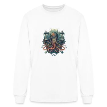 A mythical creature kraken - Men's Long Sleeve T-Shirt - white - Front