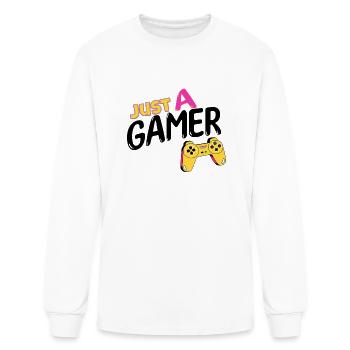 Just A Gamer - Men's Long Sleeve T-Shirt - white - Front