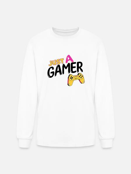 Just A Gamer - Men's Long Sleeve T-Shirt - white
