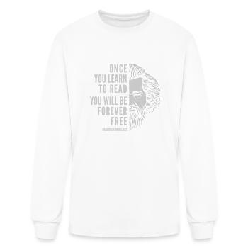 Frederick Douglass Inspirational Quote Once You - Men's Long Sleeve T-Shirt - white - Front