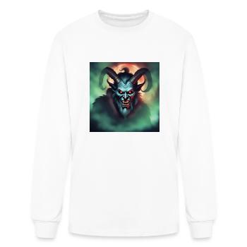 Krampus in Green Fog - Men's Long Sleeve T-Shirt - white - Front