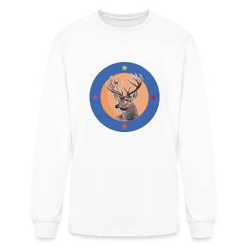 Deer Retro - Men's Long Sleeve T-Shirt - white - Front