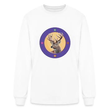 Deer Retro - Men's Long Sleeve T-Shirt - white - Front