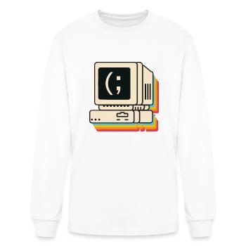 Retro Computer Colorful - Men's Long Sleeve T-Shirt - white - Front