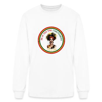 Do It For The Culture Juneteenth Black African Roo - Men's Long Sleeve T-Shirt - white - Front
