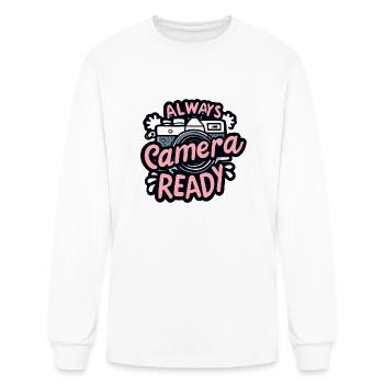 always camera ready - Men's Long Sleeve T-Shirt - white - Front