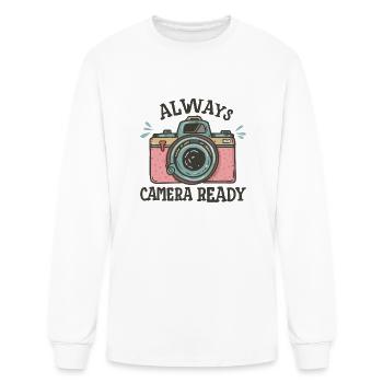 always camera ready v2 - Men's Long Sleeve T-Shirt - white - Front