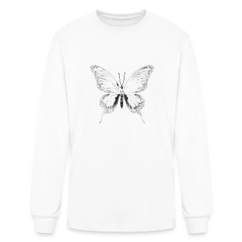 Butterfly optical illusion - Men's Long Sleeve T-Shirt - white - Front