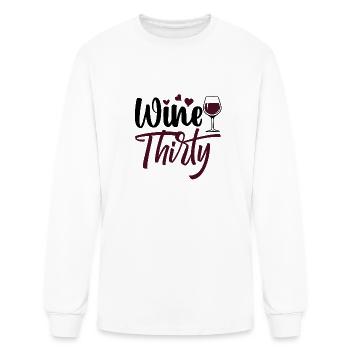 wine thirsty - Men's Long Sleeve T-Shirt - white - Front