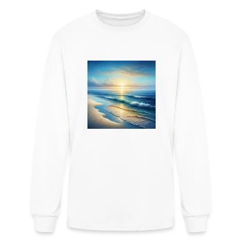 Serene Seaside Sunrise - Men's Long Sleeve T-Shirt - white - Front