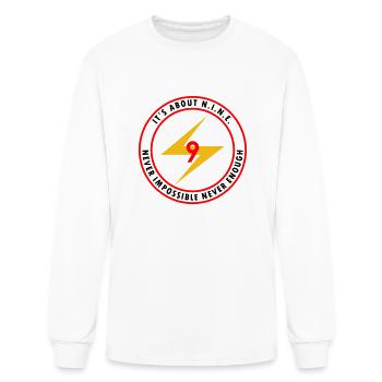 NINE Design 1 v2 Outlines - Men's Long Sleeve T-Shirt - white - Front